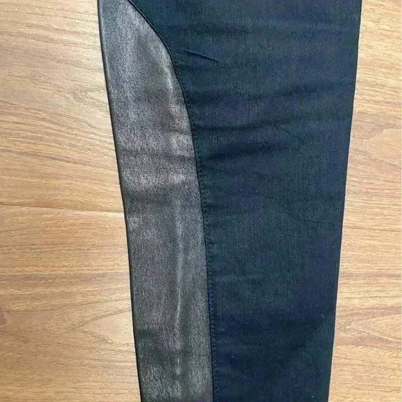 Rag & Bone women’s jodhpur skinny jeans leggings midnight size 28 leather inset - Picture 5 of 9